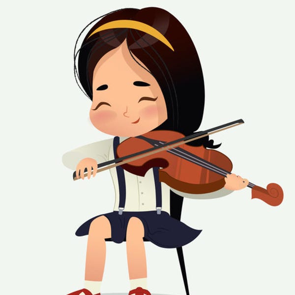 Young girl learning violin in Sydney Australia using the Suzuki Violin Method